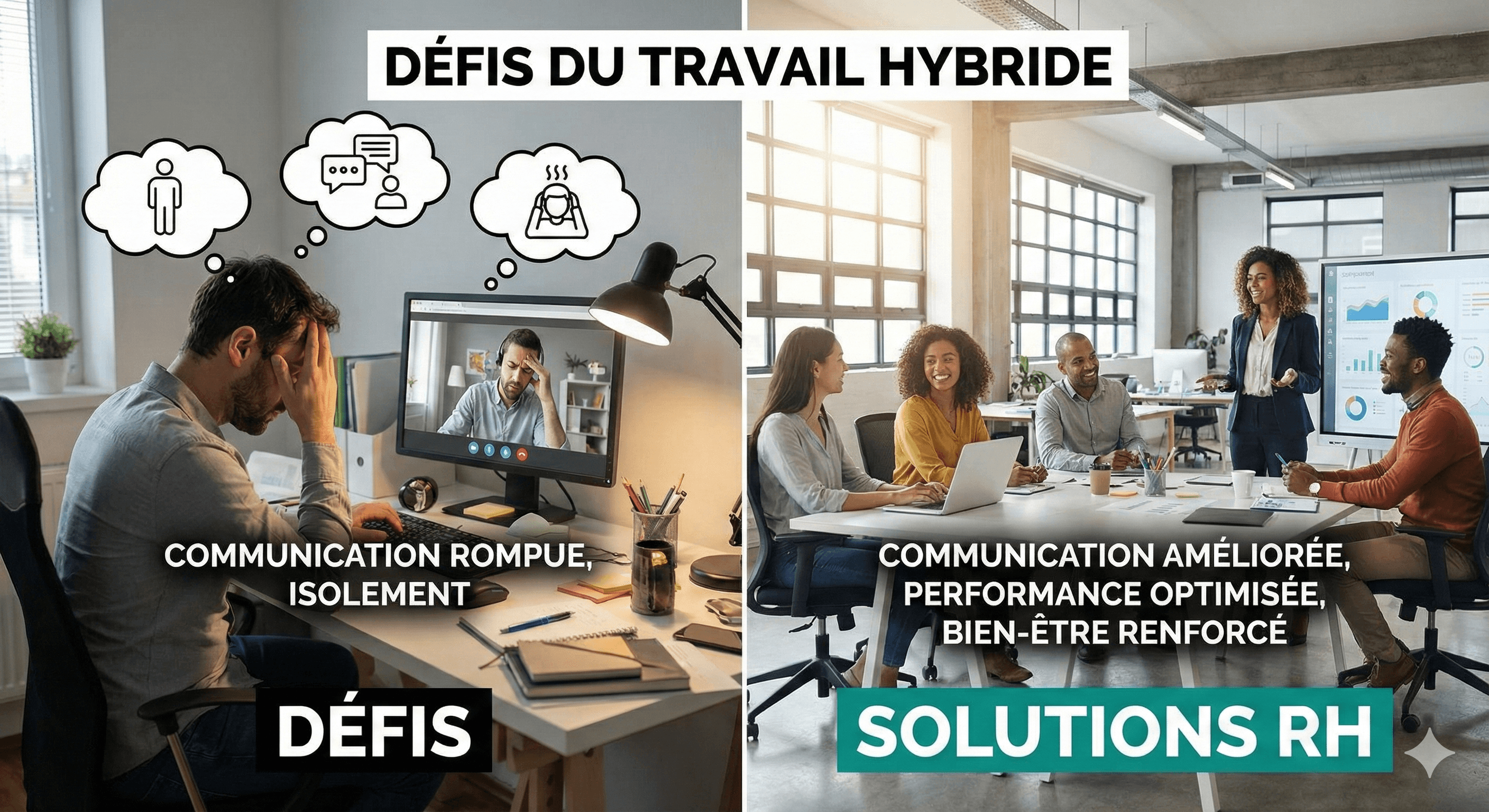 Défis du travail hybride : comment les comprendre et y répondre efficacement